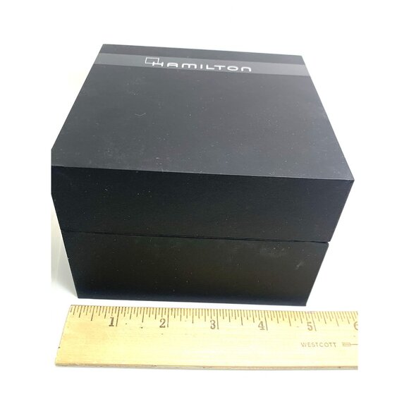 Hamilton Watch Box Presentation Black Cardboard Display Empty - Picture 8 of 11
